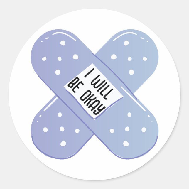 Editable Band-Aid Sticker Positive Motivational  (Front)