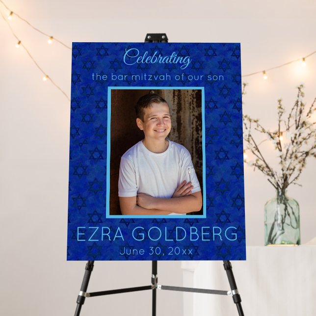 Editable Bar Mitzvah Photograph Foam Boards (In Situ (Stand))