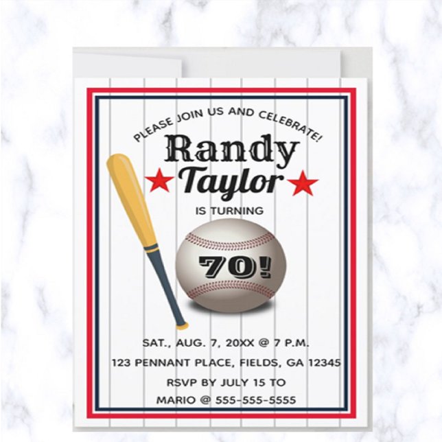 Editable Baseball Birthday Invitation (Creator Uploaded)