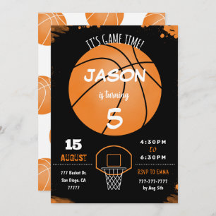 Editable basketball Invitation