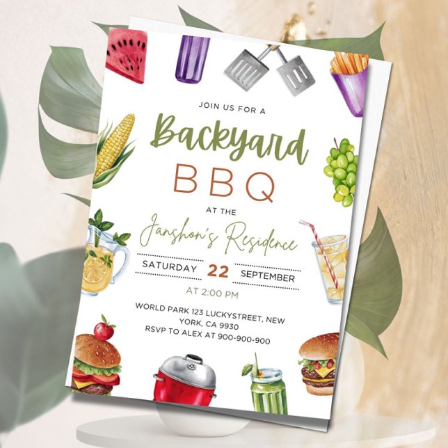 Editable BBQ Invitation, Barbeque Party Invite (Creator Uploaded)