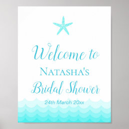 Editable Beach Party Welcome Sign 8x10