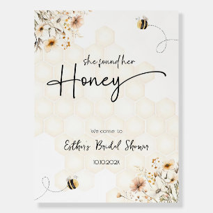 Editable Bee Bridal Shower Welcome Sign, She Found Foam Board