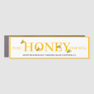 Editable Bee Design for Honey & Beekeeper  Car Magnet