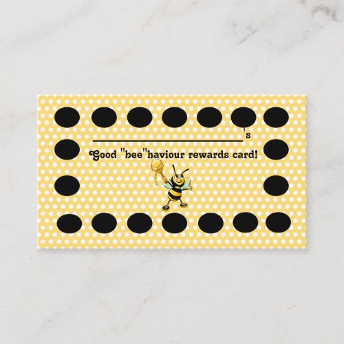 Editable Bee Haviour Rewards Card