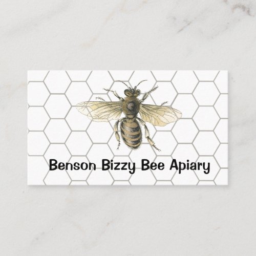 Editable Benson Bizzy Bee Apiary Business Card