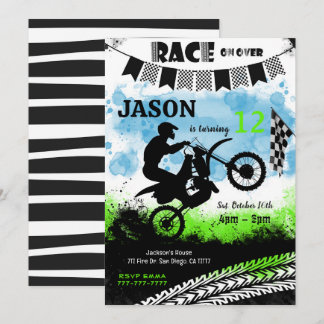 Editable Bike Birthday Invitation