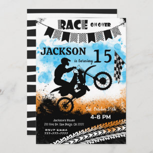 Editable Bike Birthday Invitation, Invitation
