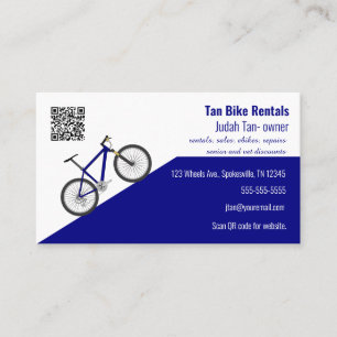 Editable Bike Rental Business Card