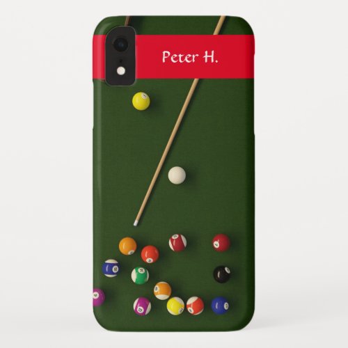 Editable Billiard Table iPhone XR Case