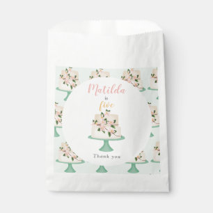 editable birthday cake party favor bag