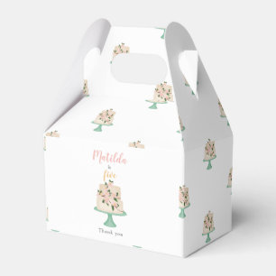 editable birthday cake party favor boxes