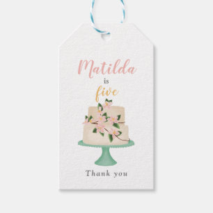editable birthday cake party gift tags
