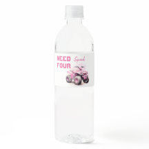 Editable Birthday Pink ATV Bike