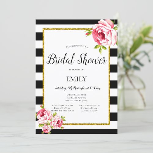 Editable Black and Gold Invitation