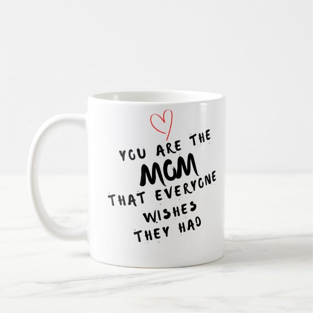 Editable Black and White Mother's Day Coffee Mug (Left)