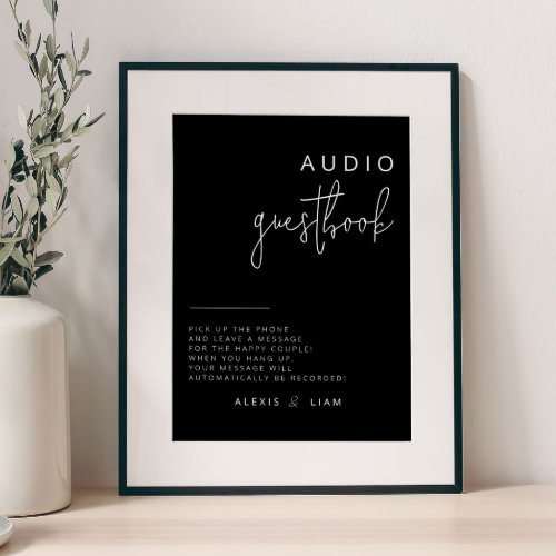 Editable Black and White Wedding Guestbook Sign