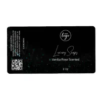 Editable Black Glitter Soap Labels