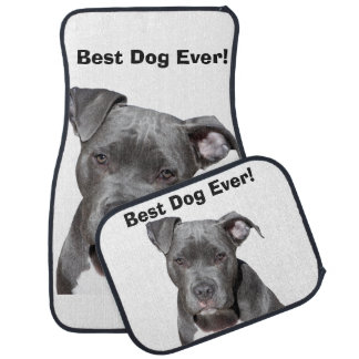 Editable Black Pitbull Car Floor Mat