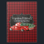 Editable Black Red Buffalo Plaid Red Truck Notebook<br><div class="desc">Editable Black and Red Buffalo Plaid Spiral Notebook with Red Vintage Pick up and Tree. Perfect for Christmas recipes,  keeping track of your Christmas list,  office use and more!</div>