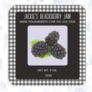 Editable Blackberry Jam Square Sticker