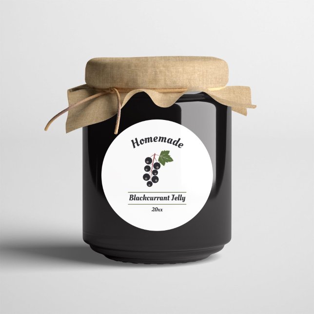 Editable Blackcurrant Jelly Label Sticker (Blackcurrant Jelly Label Sticker)