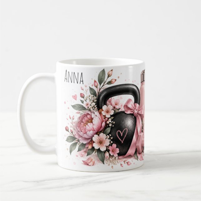 Editable Bloom Stronger Every Day Mug (Left)