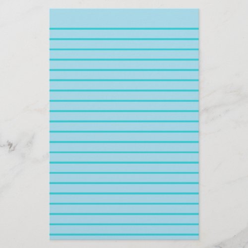 Editable Blue Decorative Lined Stationery Paper