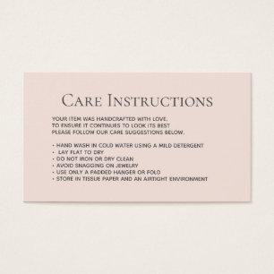 Editable Blush Laundry Care clothing packaging
