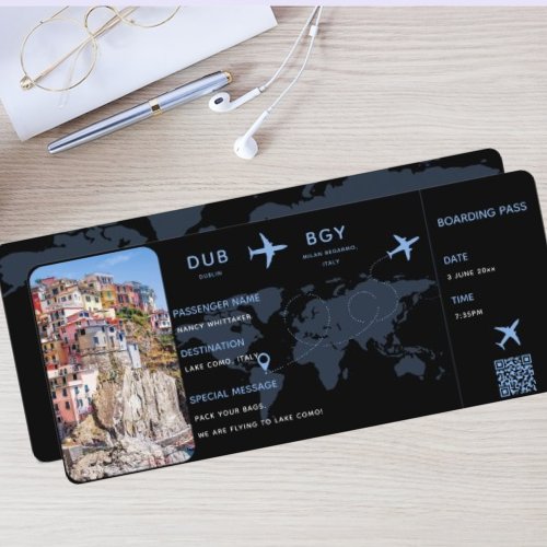 Editable Boarding Pass Ticket Template