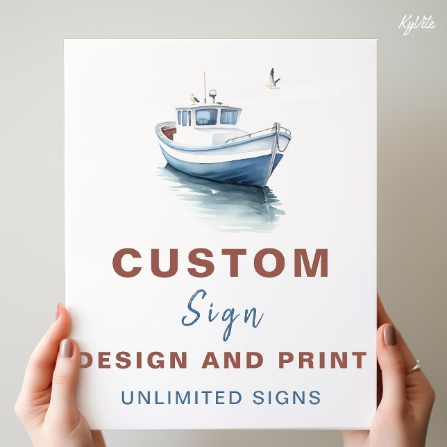 Editable Boat Nautical Custom Birthday Sign - Boy (Creator Uploaded)