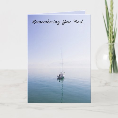  Editable Boat on the Water Sympathy Card