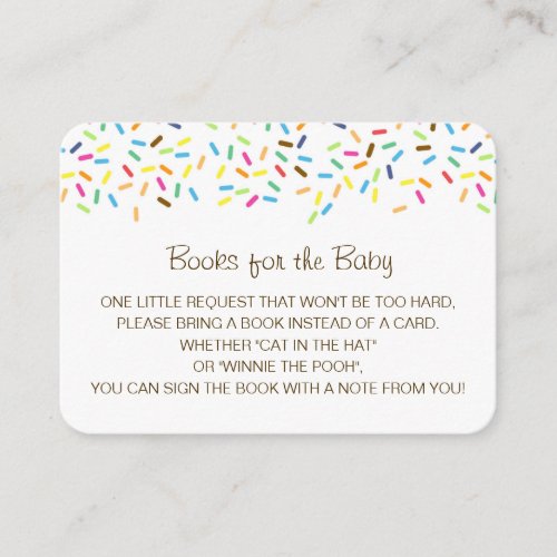 Editable Books for the Baby Insert Card