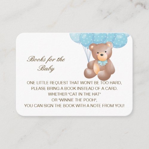 Editable Books for the Baby Insert Card