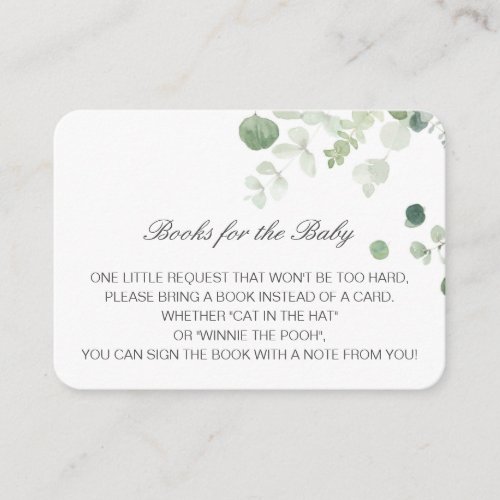 Editable Books for the Baby Insert Card