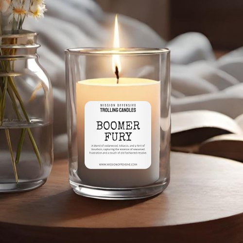 Editable Boomer Humor Candle Labels