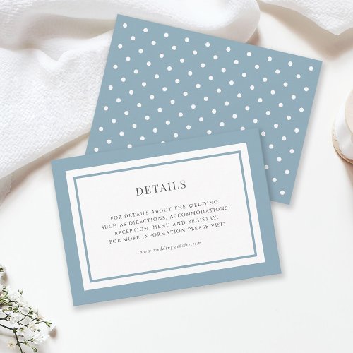 Editable Border Color Wedding Details Enclosure Card