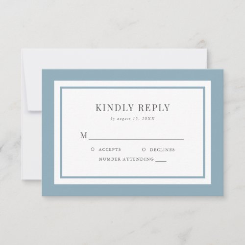 Editable Border Color Wedding RSVP Card