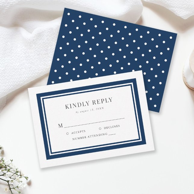 Editable Border Color Wedding RSVP Card (Creator Uploaded)