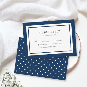Editable Border Color Wedding RSVP Card