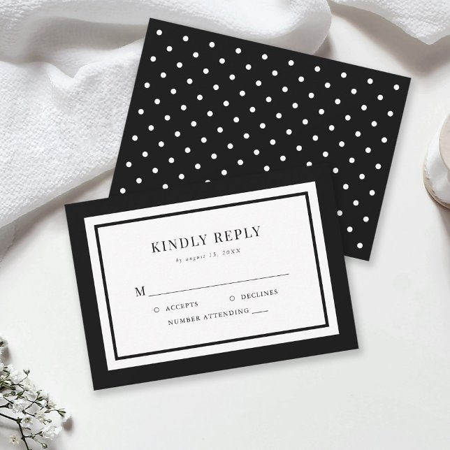 Editable Border Color Wedding RSVP Card (Creator Uploaded)