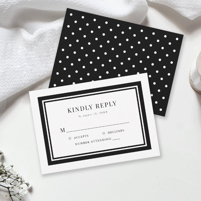 Editable Border Color Wedding RSVP card (Creator Uploaded)