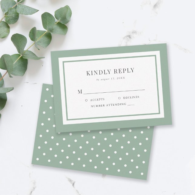 Editable Border Color Wedding RSVP Card (Creator Uploaded)