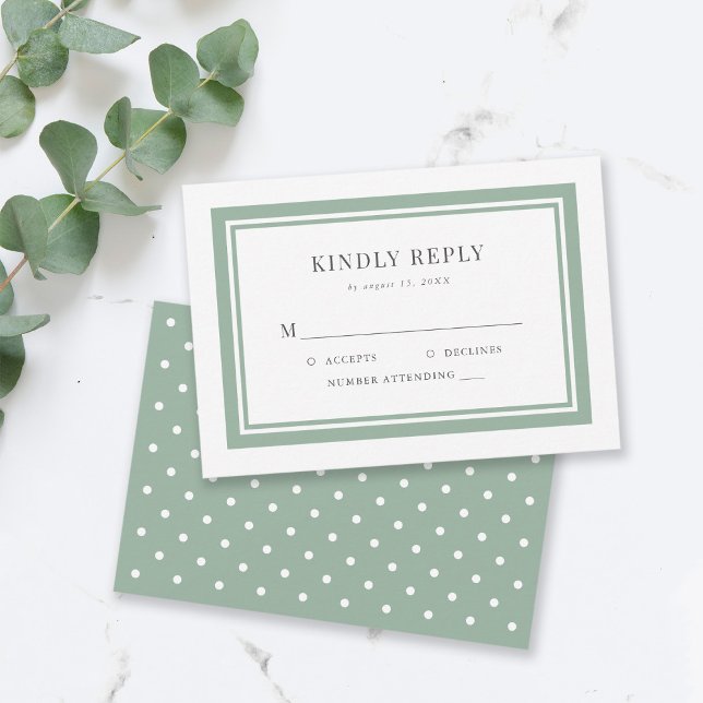 Editable Border Color Wedding RSVP Card (Creator Uploaded)