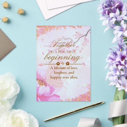 Editable Botanical Wedding Invitation Card