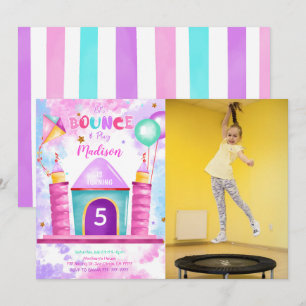 Editable Bounce Photo Invitation