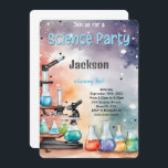 Editable Boy Science Birthday Party  Invitation<br><div class="desc">Editable Boy Science Birthday Party Invitation</div>