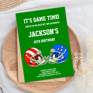 Editable Boys Game Day Party Invite