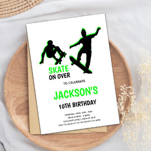 Editable Boys Skater Party Invite