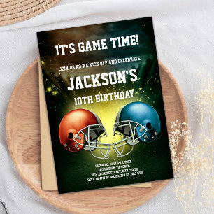 Editable Boys Sports Rivalry Party Invite
